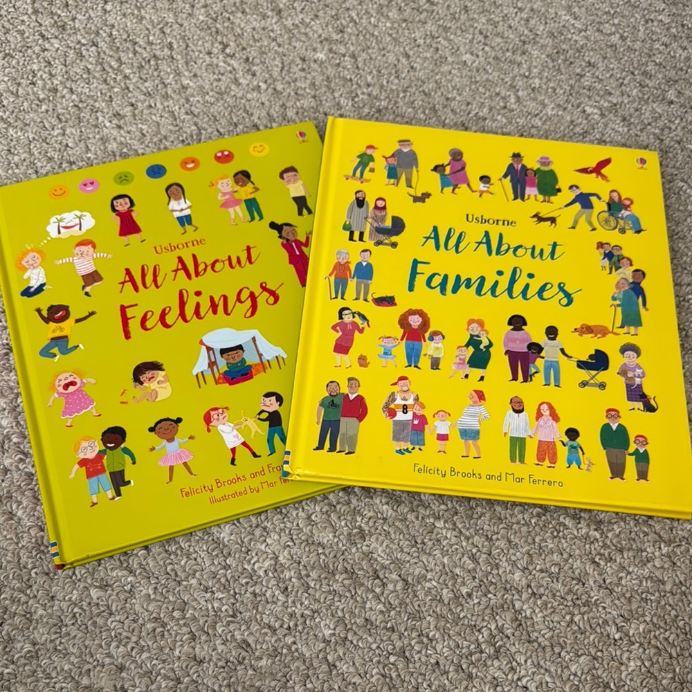 Usborne All About Feelings and All About Families Books